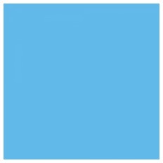 Flex folija Sky Blue modra 0,5m širine x 1m dolžine 
