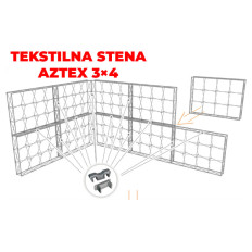 Slika izdelka: Tekstilna stena 300 x 225 x30cm Promocijska Stena POP UP ravna Tekstilna (3x4)