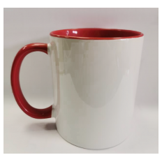 Skodelica Rdeča v škatli Obarvana notranjost in Ročaj, Sublimacija, 11oz. 48kos v škatli Slika izdelka: Skodelica Rdeča v škatli Obarvana notranjost in Ročaj, Sublimacija, 11oz. 48kos v škatli