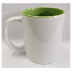 Skodelica Svetlo Zelena v škatli Obarvana notranjost, Sublimacija, 11oz. 48kos v škatli Slika izdelka: Skodelica Svetlo Zelena v škatli Obarvana notranjost, Sublimacija, 11oz. 48kos v škatli